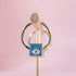 Evil Eye Cube Hoop Earrings